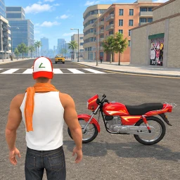 Ikon Indian Bike Driving City Crime